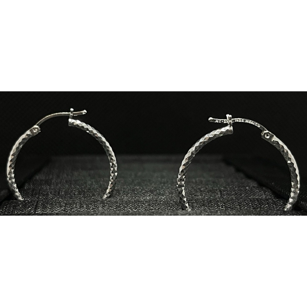 Arracadas de Plata 925 Silver Hoop Earrings 925 Sterling Silver